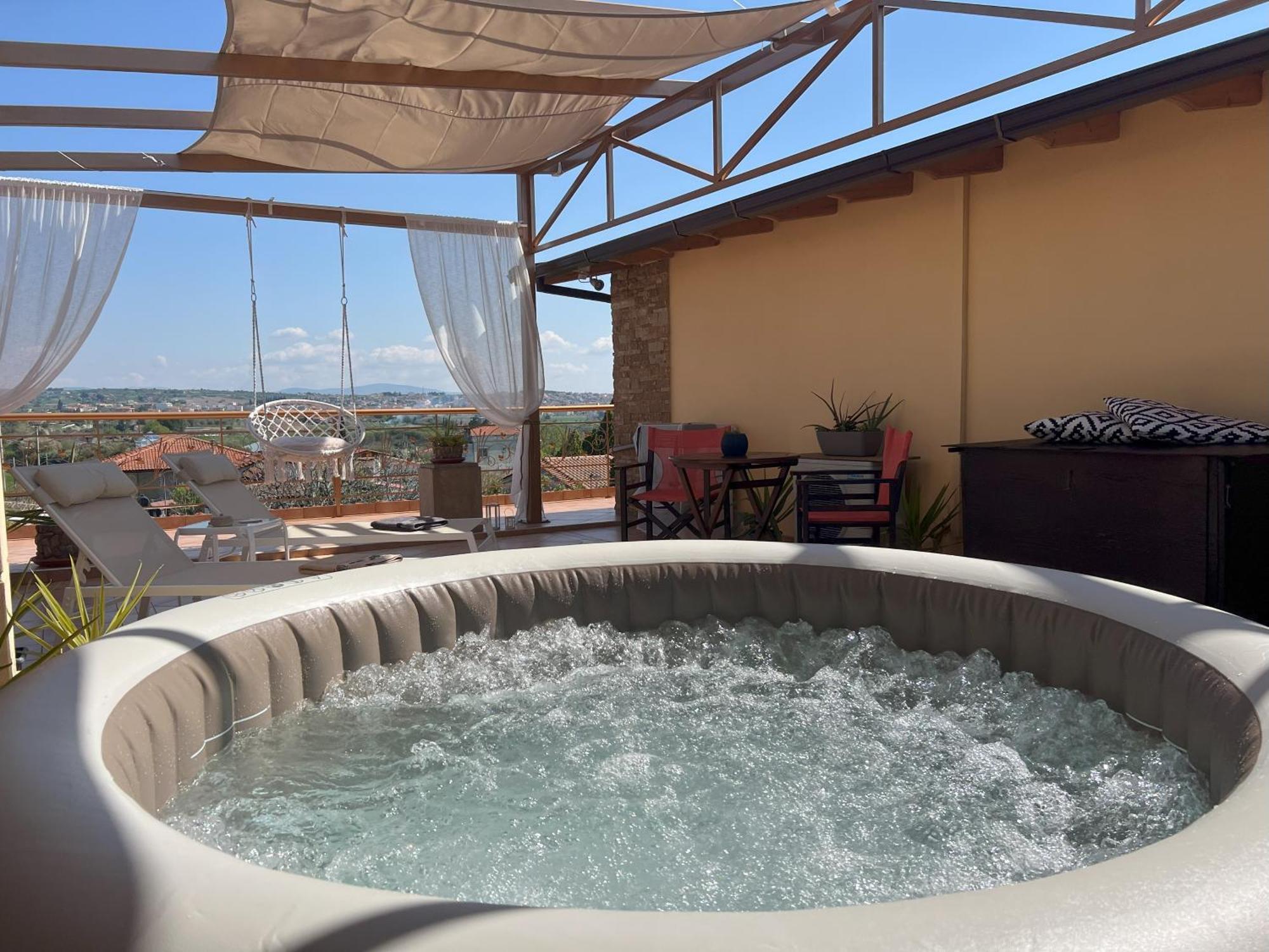 Appartamento Doormat# Wait 'N Sea, Jacuzzi, Luxury Stone House Epanomi Esterno foto